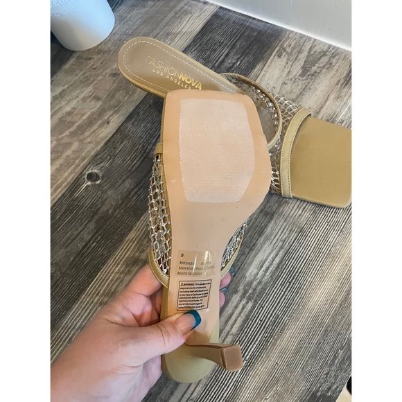 Nude rhinestone sandals never worn! - Picture 4 of 4